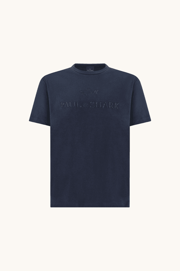Paul&amp;Shark t-shirt in jersey di cotone lightweight con stampa uomo blu - 7