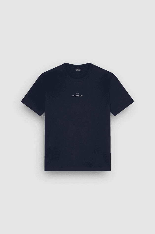 Paul&amp;Shark t-shirt in cotone light jersey con stampa uomo blu-oro - 6