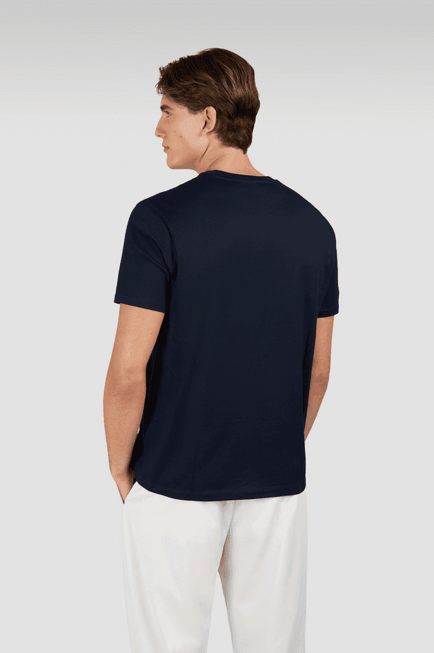 Paul&amp;Shark t-shirt in cotone light jersey con stampa uomo blu-oro - 5