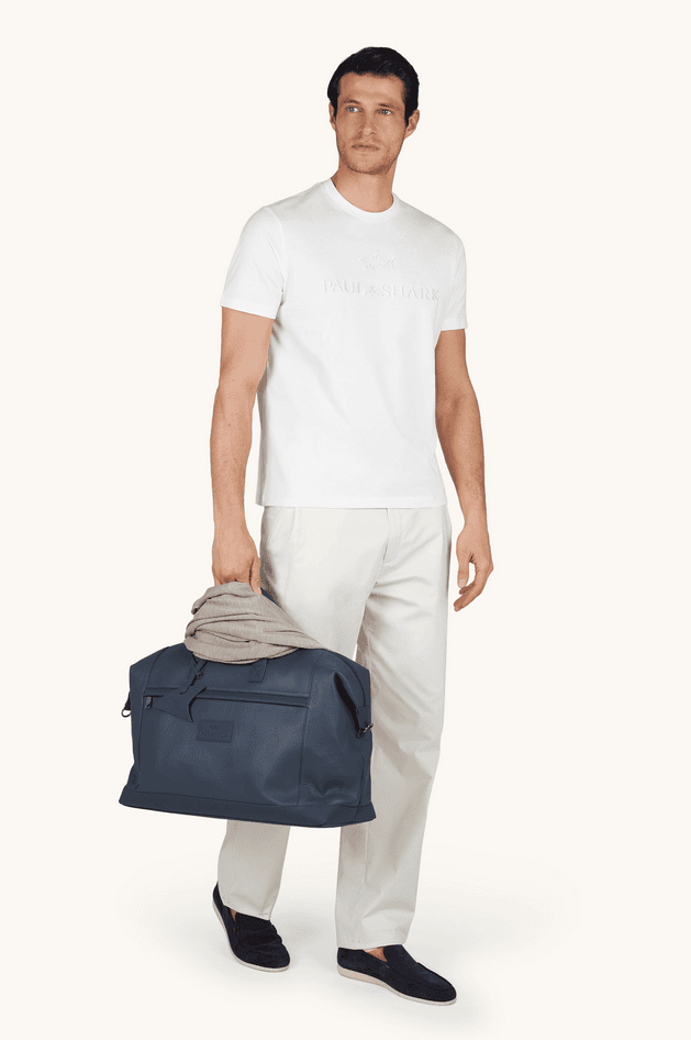 Paul&amp;Shark t-shirt in hersey di cotone lightweight con stampa uomo panna chiaro - 2