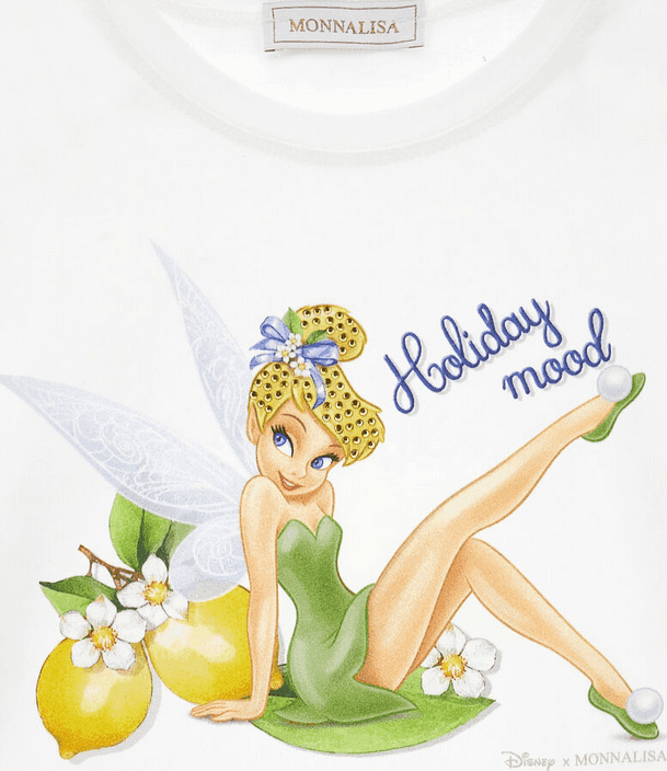 MONNALISA t-shirt trilli bambina bianco - 2