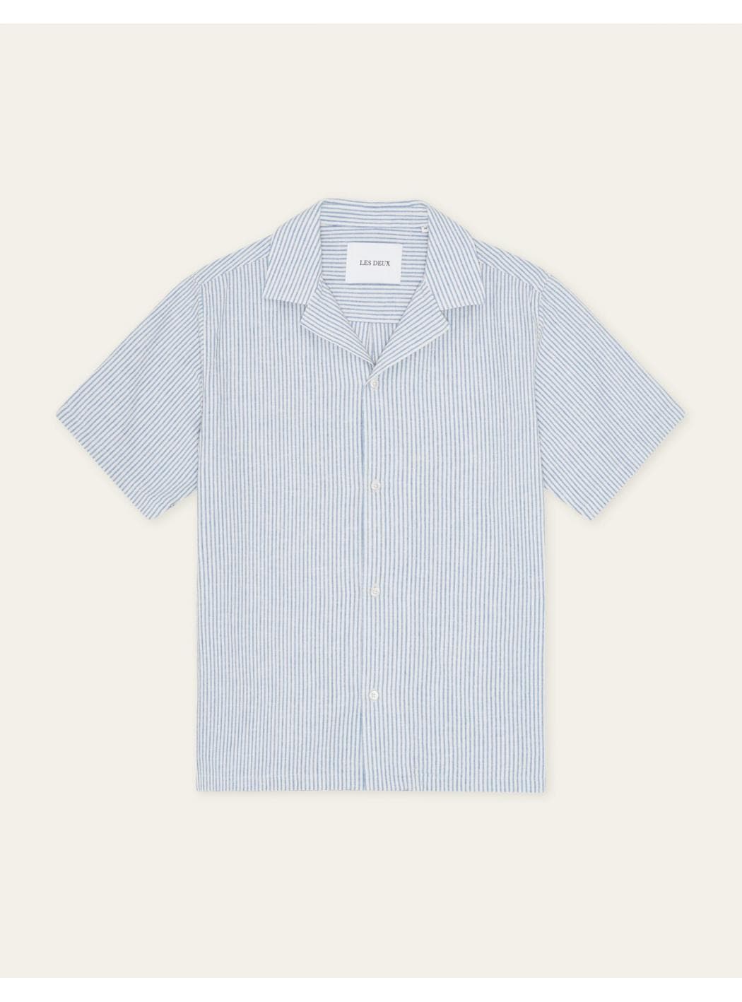 LES DEUX Lukas Stripe Cotton Linen Shirt - 4