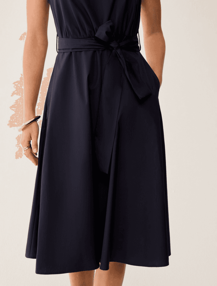 PENNYBLACK abito fit &amp; flare in popeline donna blu - 4