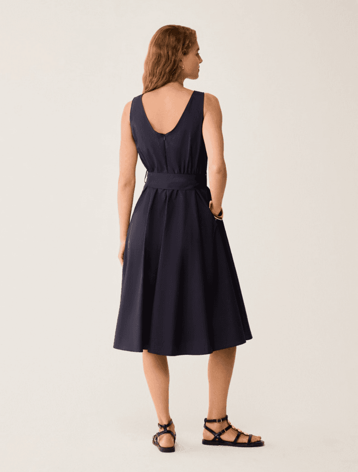 PENNYBLACK abito fit &amp; flare in popeline donna blu - 5