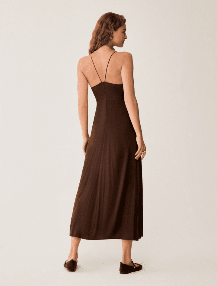 PENNYBLACK abito cut-out in twill fluido donna testa di moro - 5