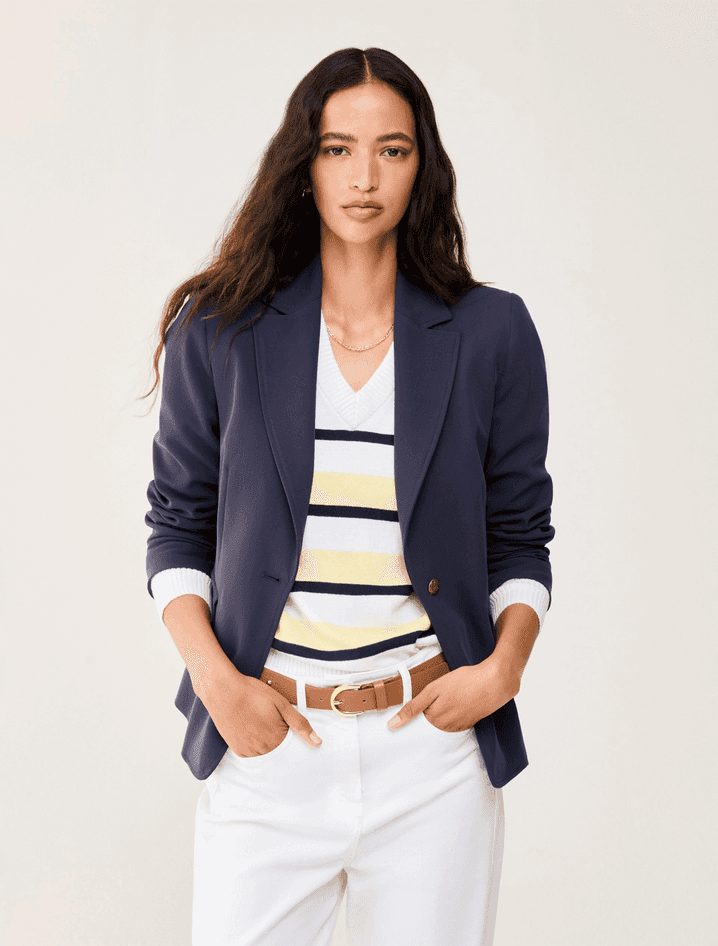 PENNYBLACK blazer monopetto in twill donna blu - 2