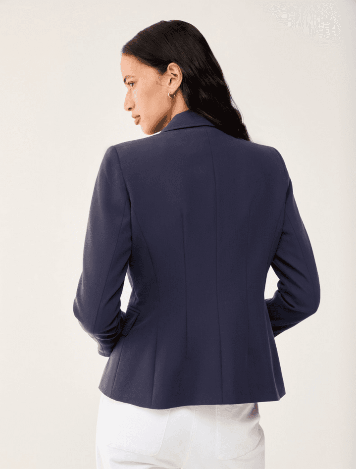 PENNYBLACK blazer monopetto in twill donna blu - 5