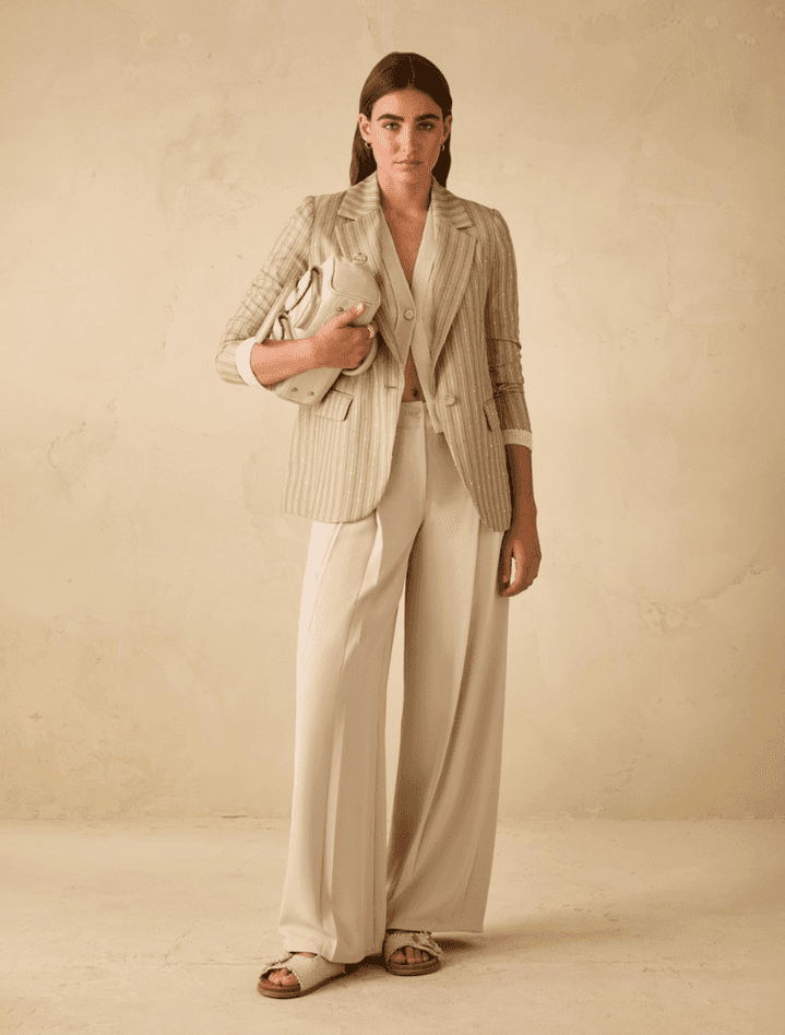 PENNYBLACK cardigan in puro lino traforato donna avorio - 4