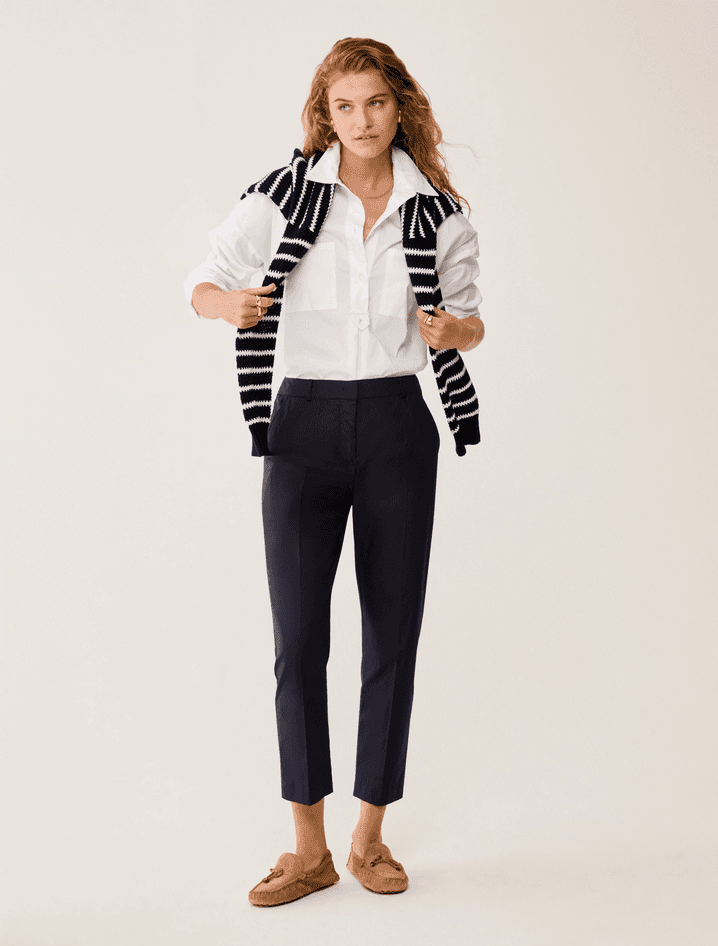 PENNYBLACK pantaloni capri in popeline donna blu - 2