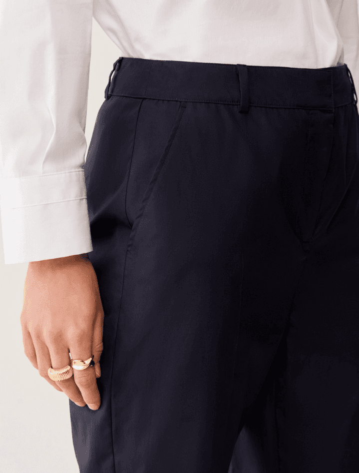 PENNYBLACK pantaloni capri in popeline donna blu - 3