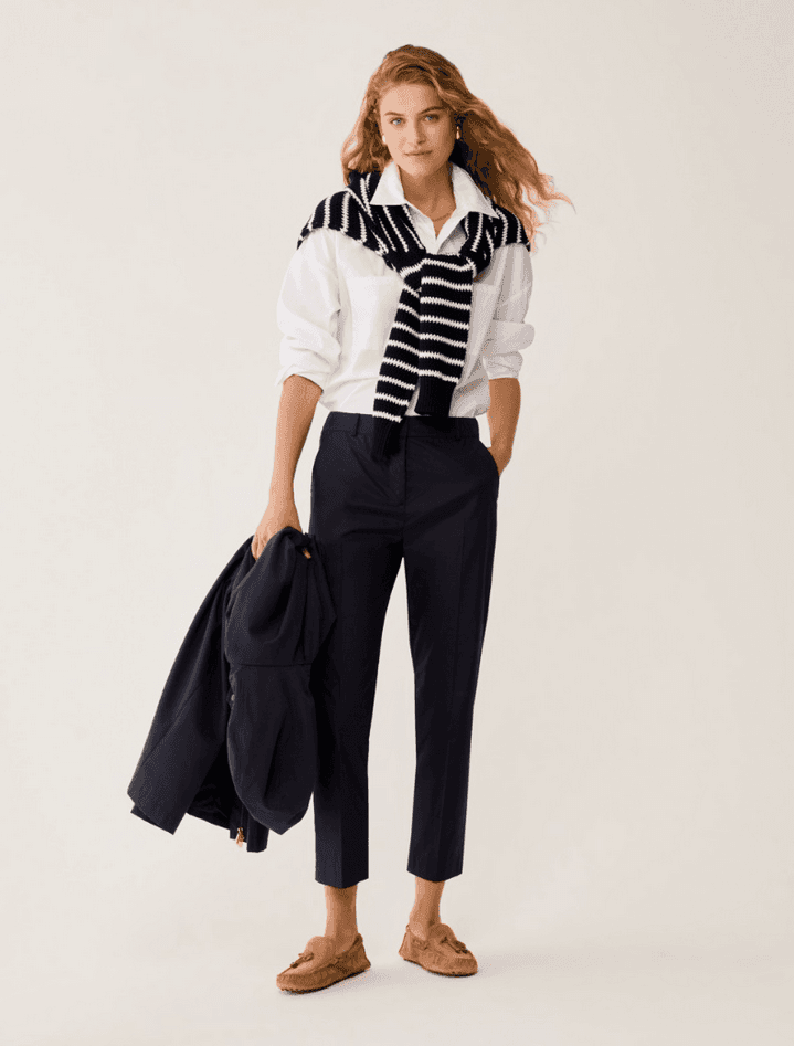 PENNYBLACK pantaloni capri in popeline donna blu - 4