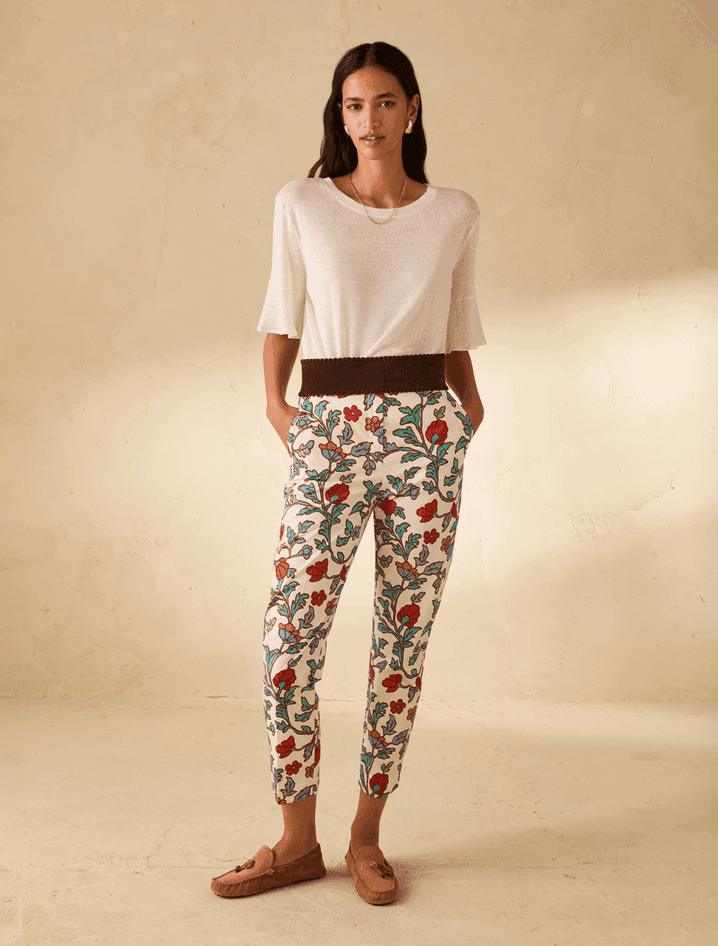 PENNYBLACK pantaloni capri in popeline donna bianco - 2