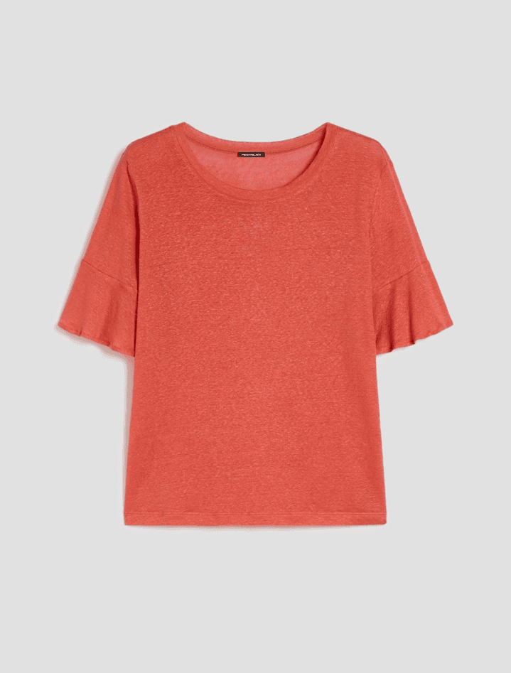 PENNYBLACK t-shirt in jersey di lino donna aragosta - 6