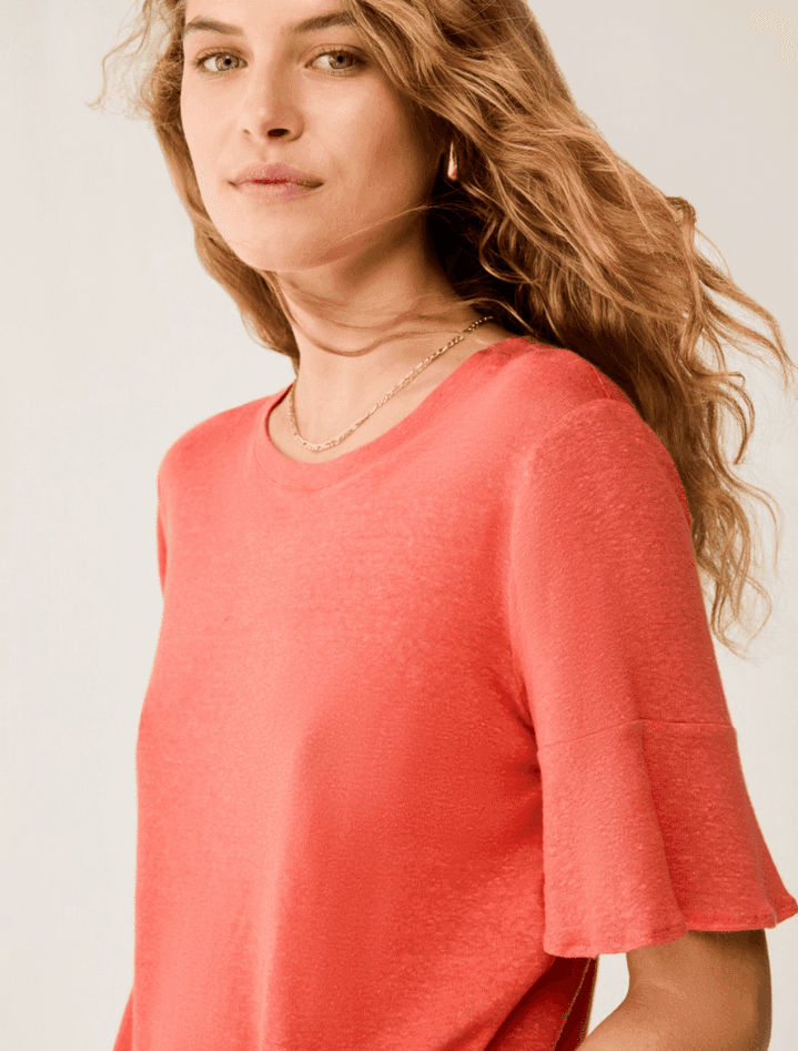 PENNYBLACK t-shirt in jersey di lino donna aragosta - 3