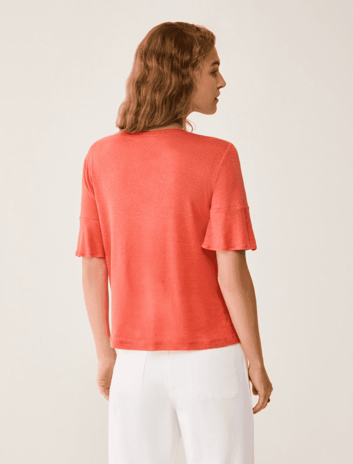 PENNYBLACK t-shirt in jersey di lino donna aragosta - 5