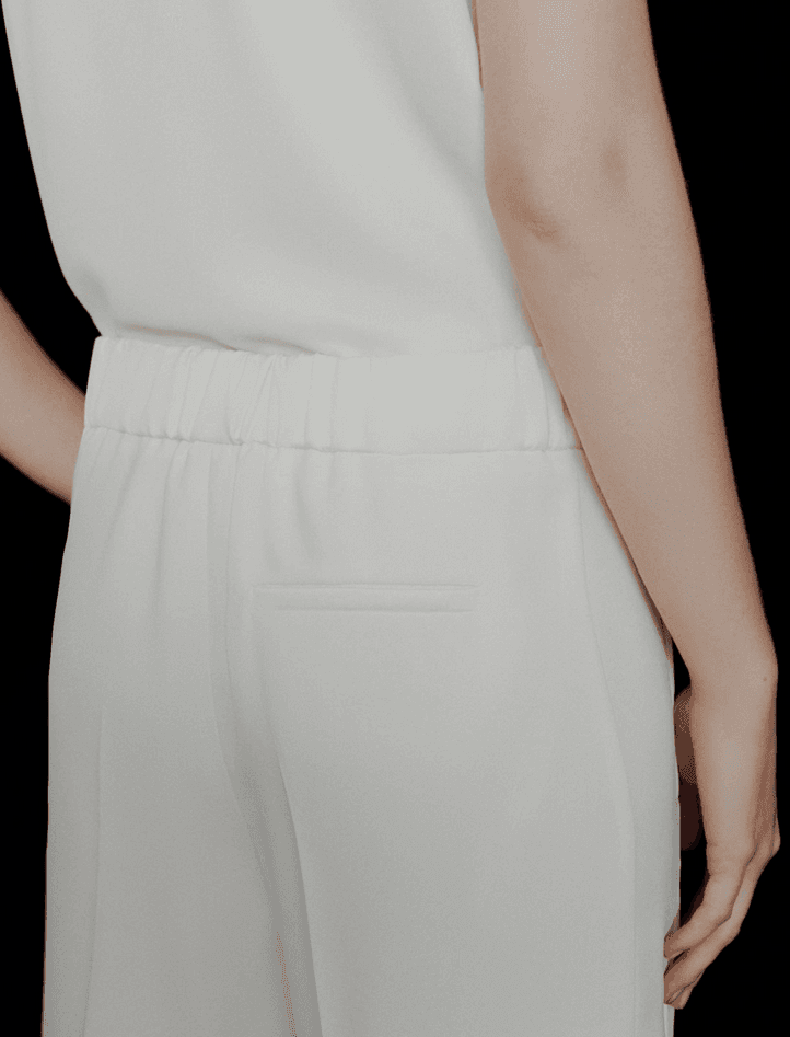 MARELLA pantalone in satin donna bianco lana - 4