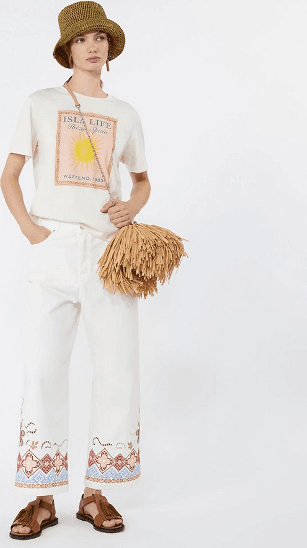 MAX MARA pantalone in bull donna bianco - 5