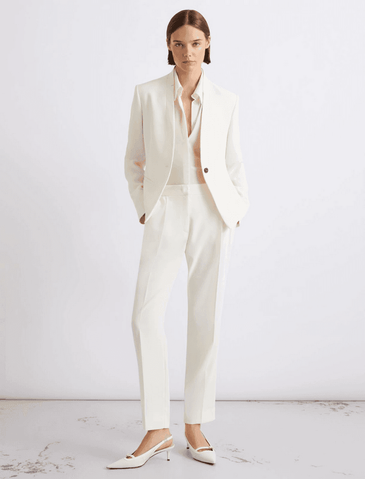 MARELLA blazer donna bianco lana - 2