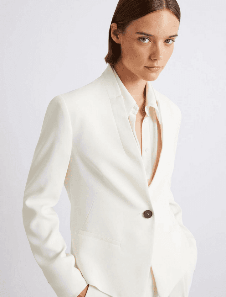 MARELLA blazer donna bianco lana - 3