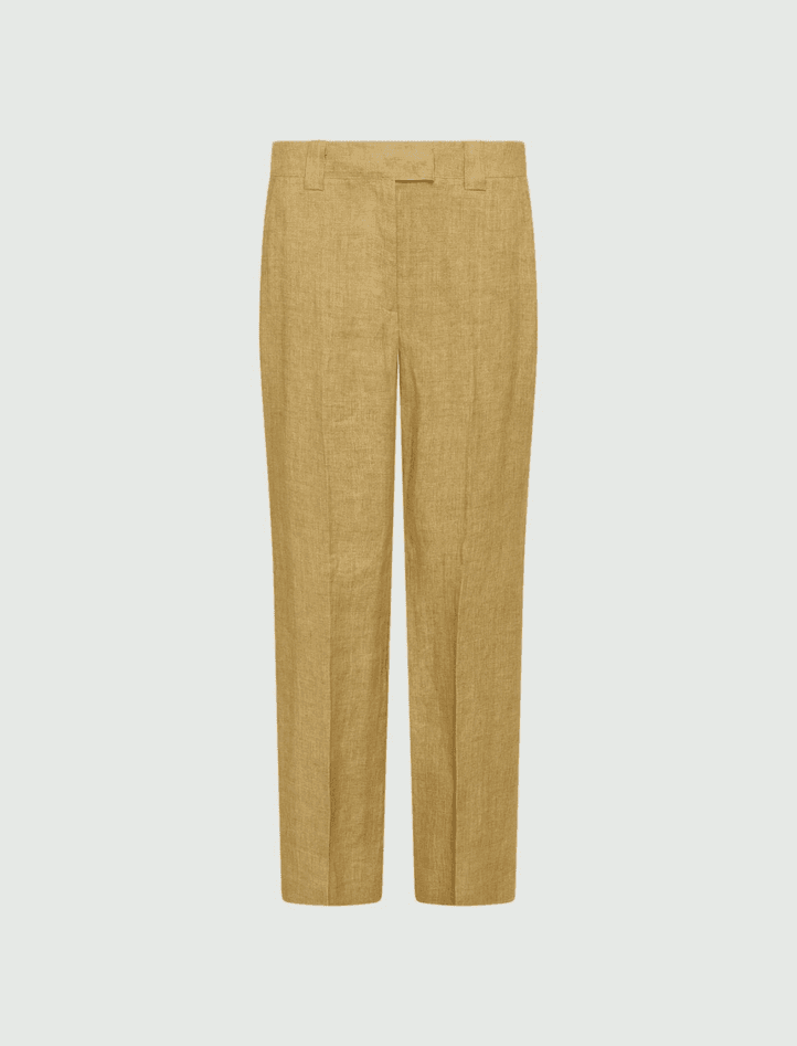 MARELLA pantalone in lino donna kaki - 6