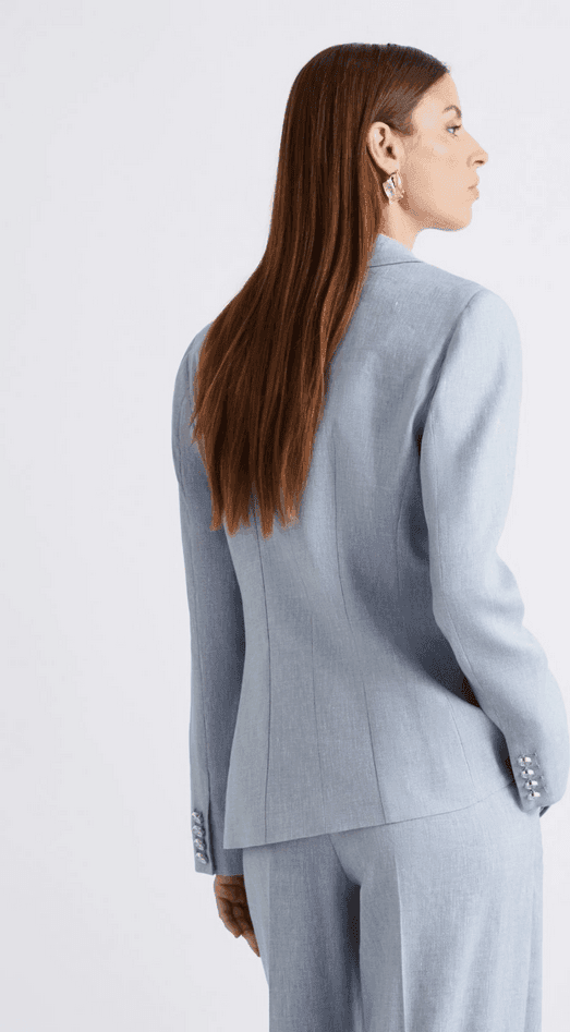 MARELLA giacca misto lino donna azzurro - 5