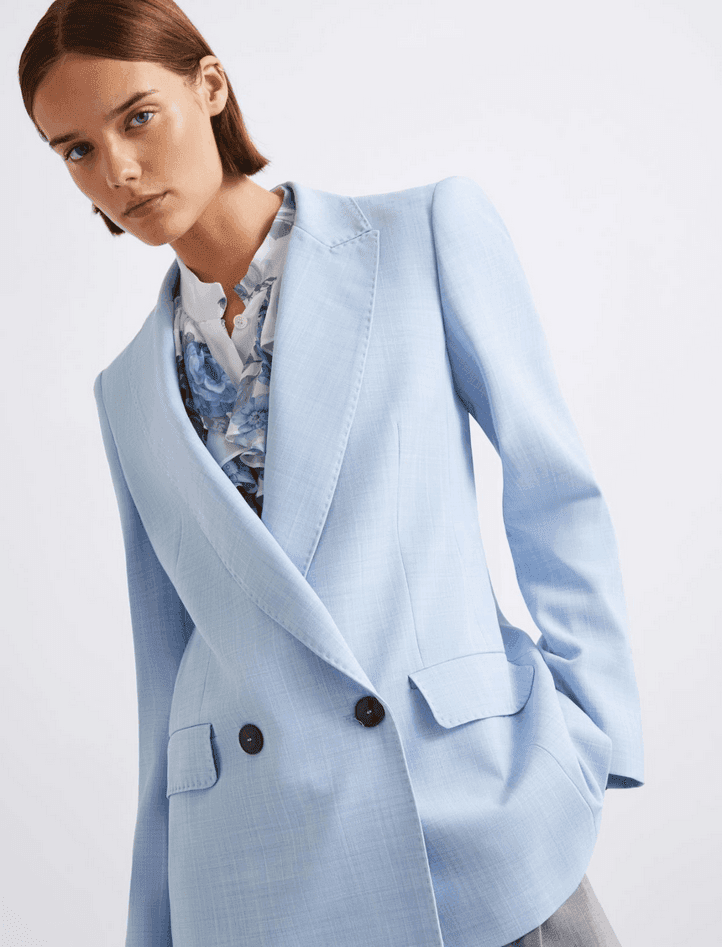MARELLA giacca in tela donna azzurro - 3