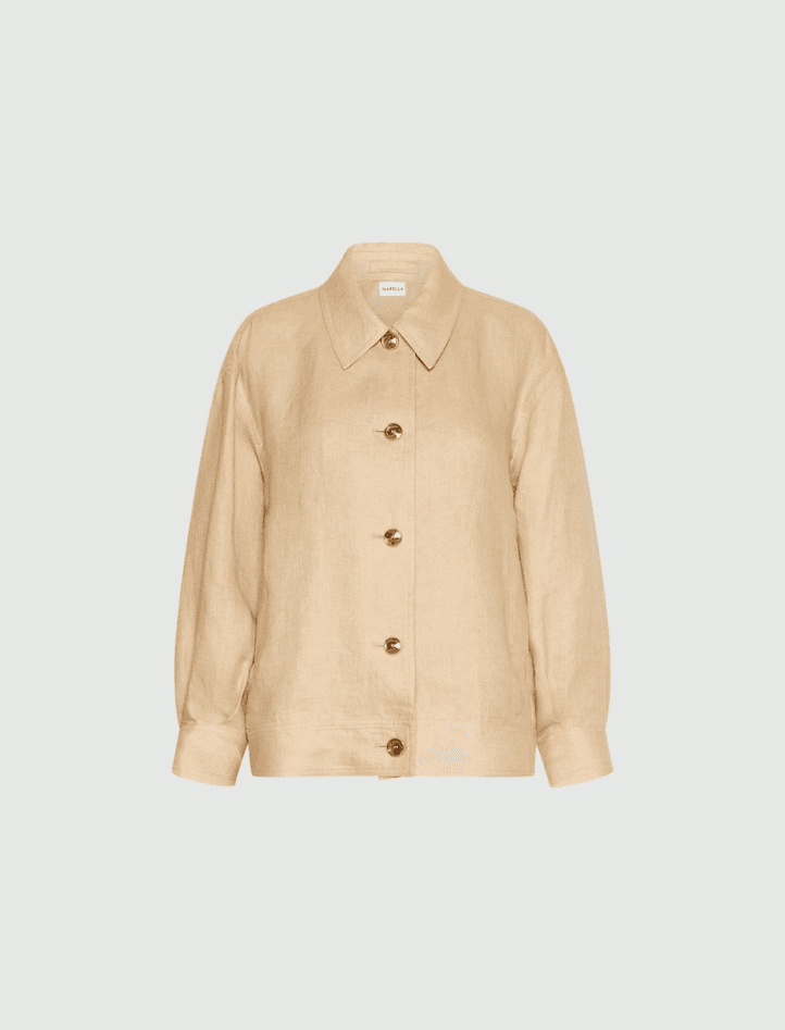 MARELLA giacca in lino donna daino - 6