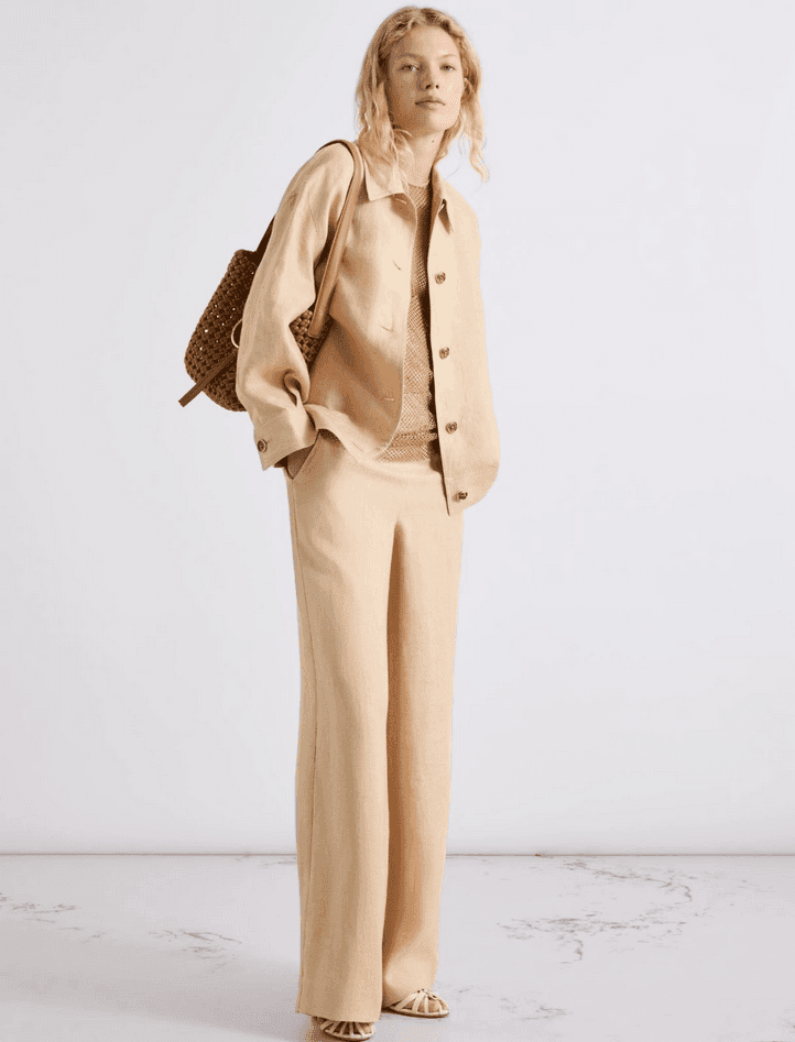 MARELLA giacca in lino donna daino - 4