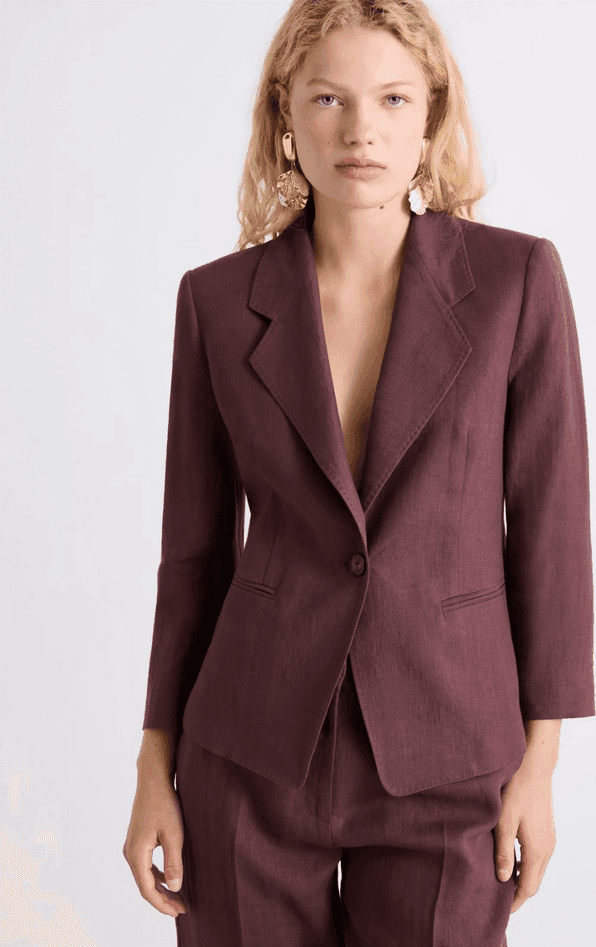 MARELLA giacca in lino donna marrone - 2