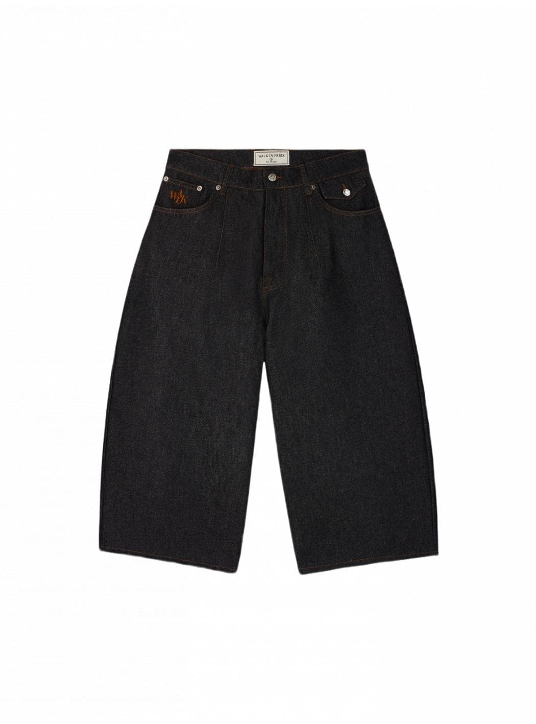 WALK IN PARIS RAW DENIM BALOON SHORTS - 4