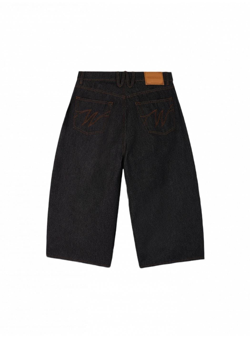 WALK IN PARIS RAW DENIM BALOON SHORTS - 2