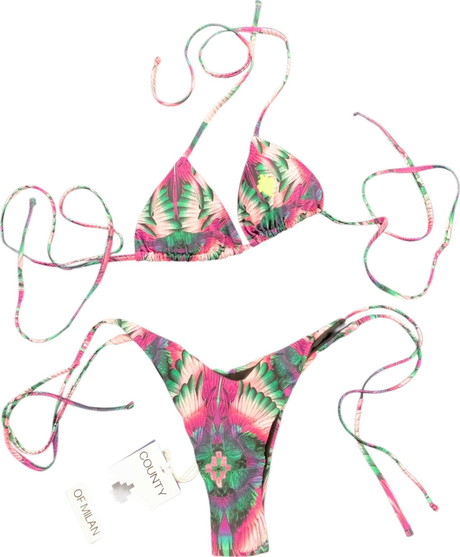 COUNTY OF MILAN Bikini triangolo Donna  fantasia pink/bubble wings - 3
