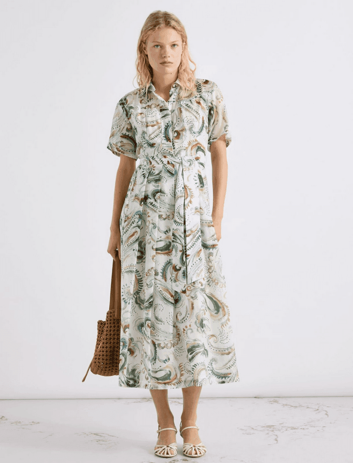 MARELLA abito cotone e seta donna bianco - 2