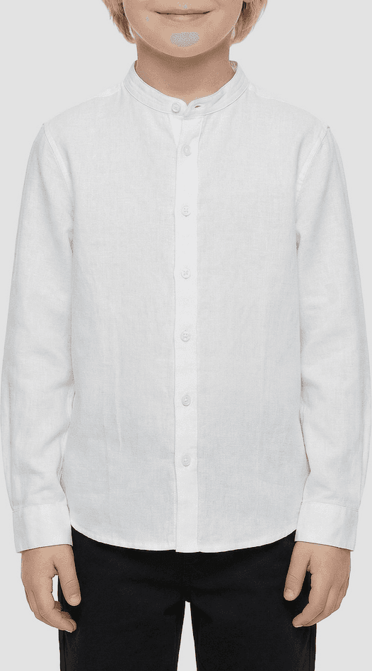 ANTONY MORATO KIDS camicia misto cotone e lino bambino bianco - 2