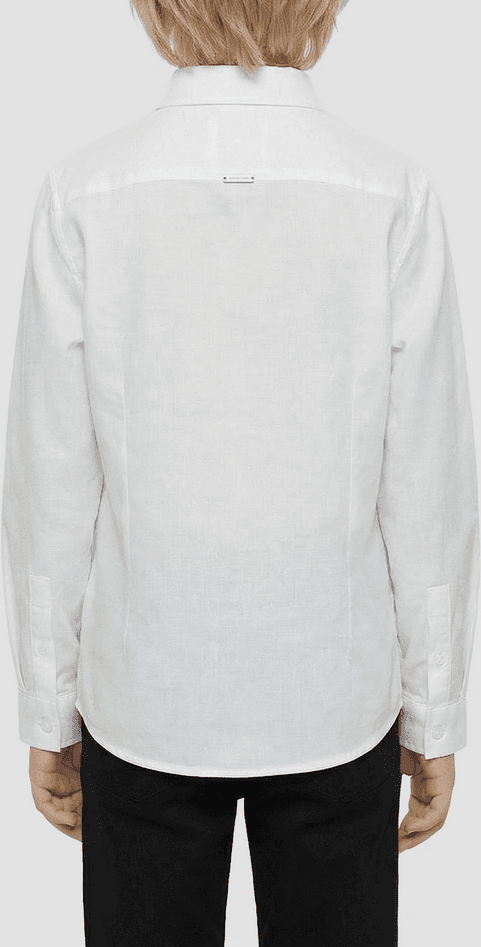 ANTONY MORATO KIDS camicia misto cotone e lino bambino bianco - 4
