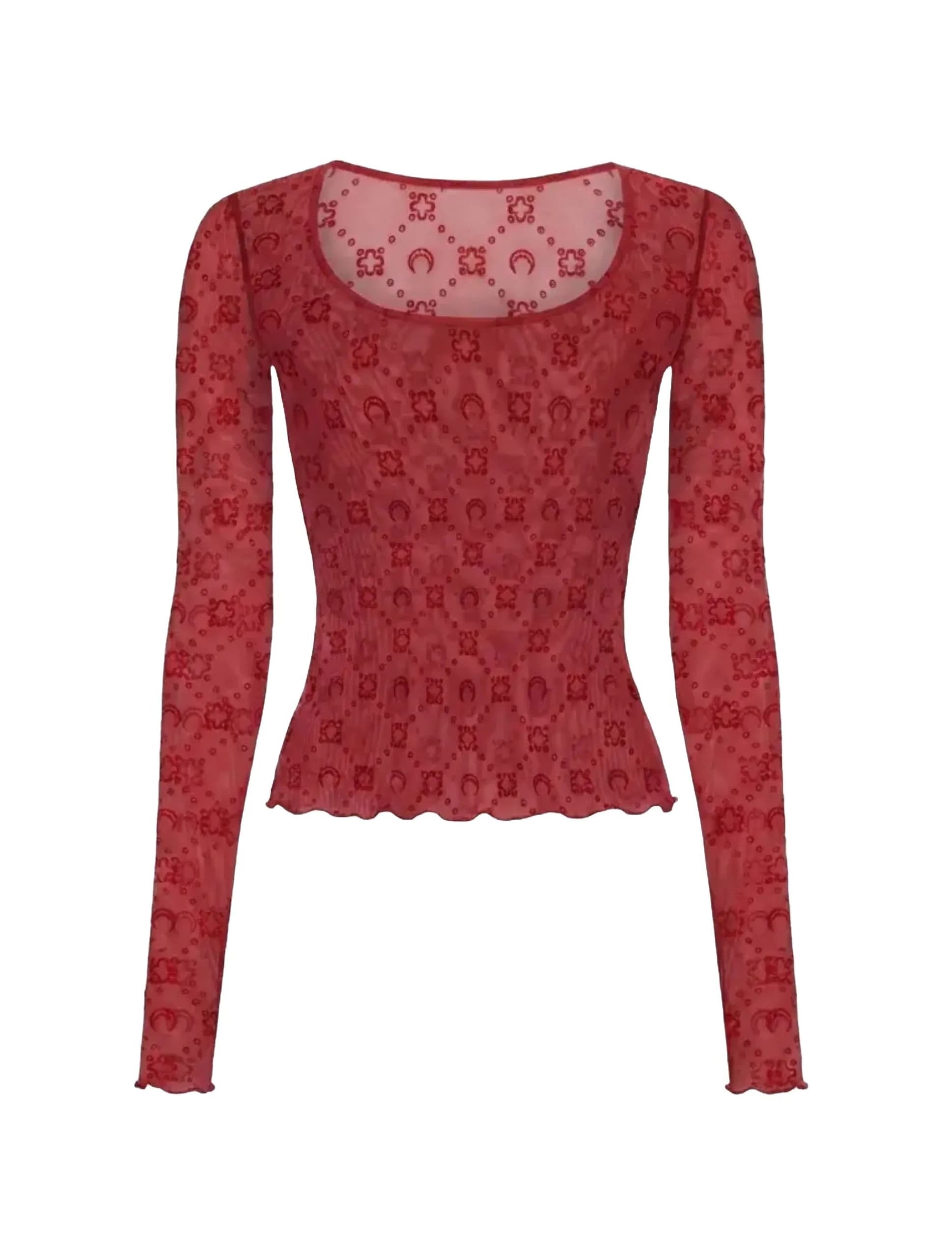 MARINE SERRE Marine Serre - Top Rosso da Donna - 3