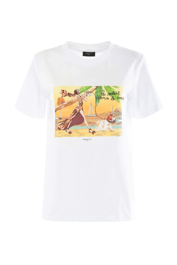 NENETTE t-shirt con stampa donna bianca - 5