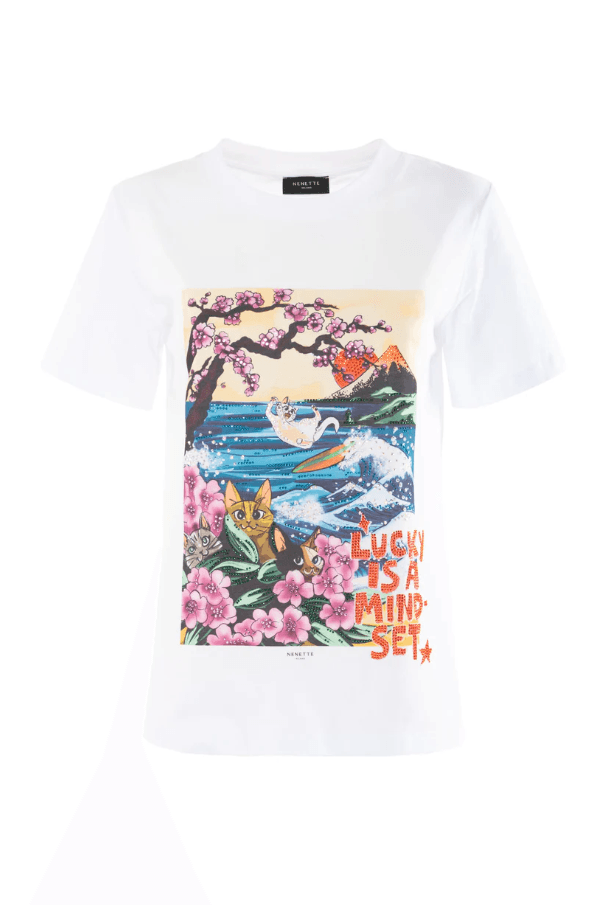 NENETTE t-shirt con stampa donna bianco - 5