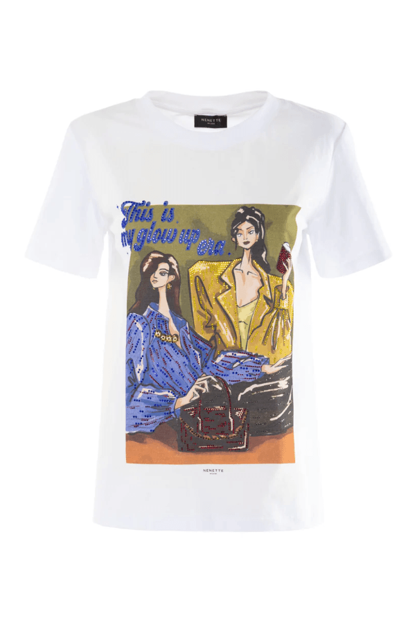 NENETTE t-shirt con stampa donna bianco - 5