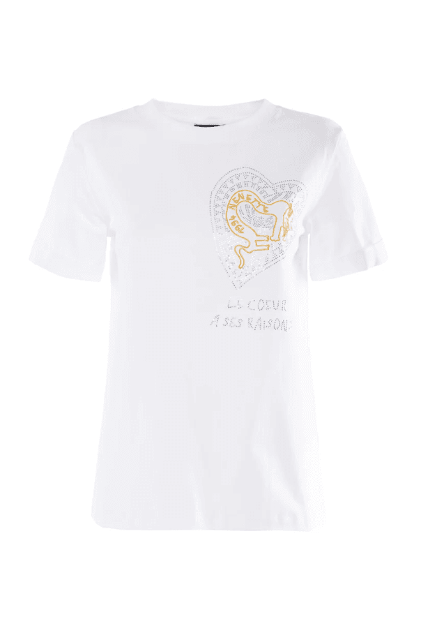NENETTE t-shirt cuore donna bianco - 5