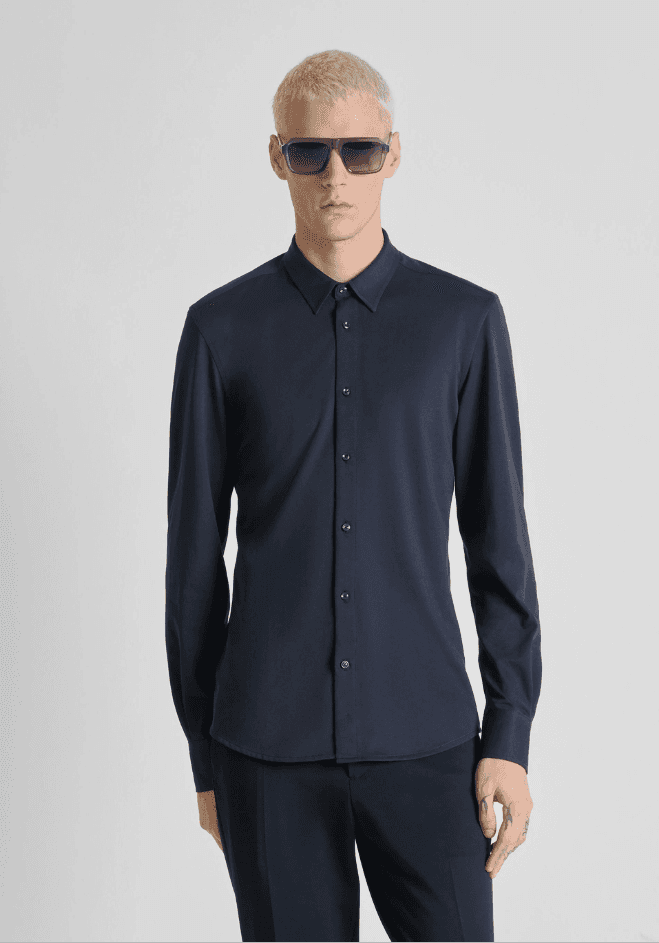 Antony Morato camicia slim fit uomo blue marine - 2