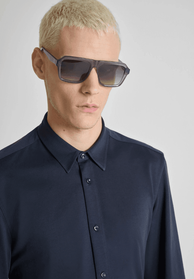 Antony Morato camicia slim fit uomo blue marine - 3