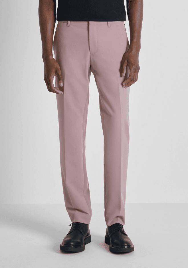 Antony Morato pantalone misto viscosa uomo rosa - 2