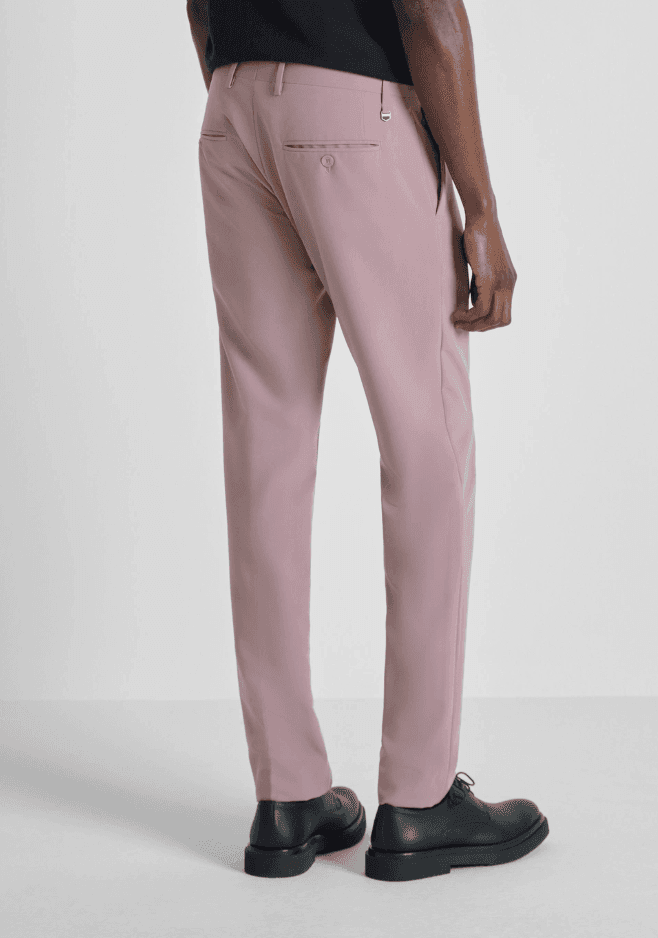 Antony Morato pantalone misto viscosa uomo rosa - 4