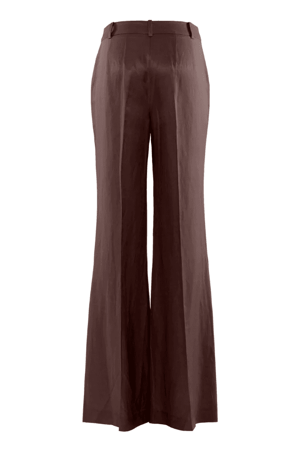 NENETTE pantalone a zampa donna cacao - 2