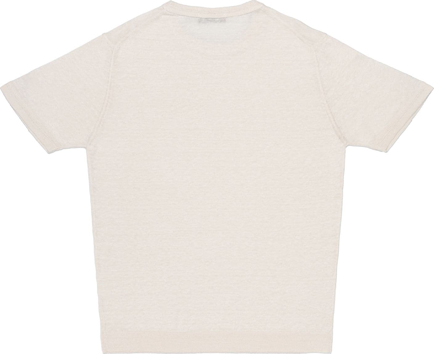 WOOL &amp; CO Maglia MM Uomo Wool &amp; Co Pettinato Lino Ecru - 3