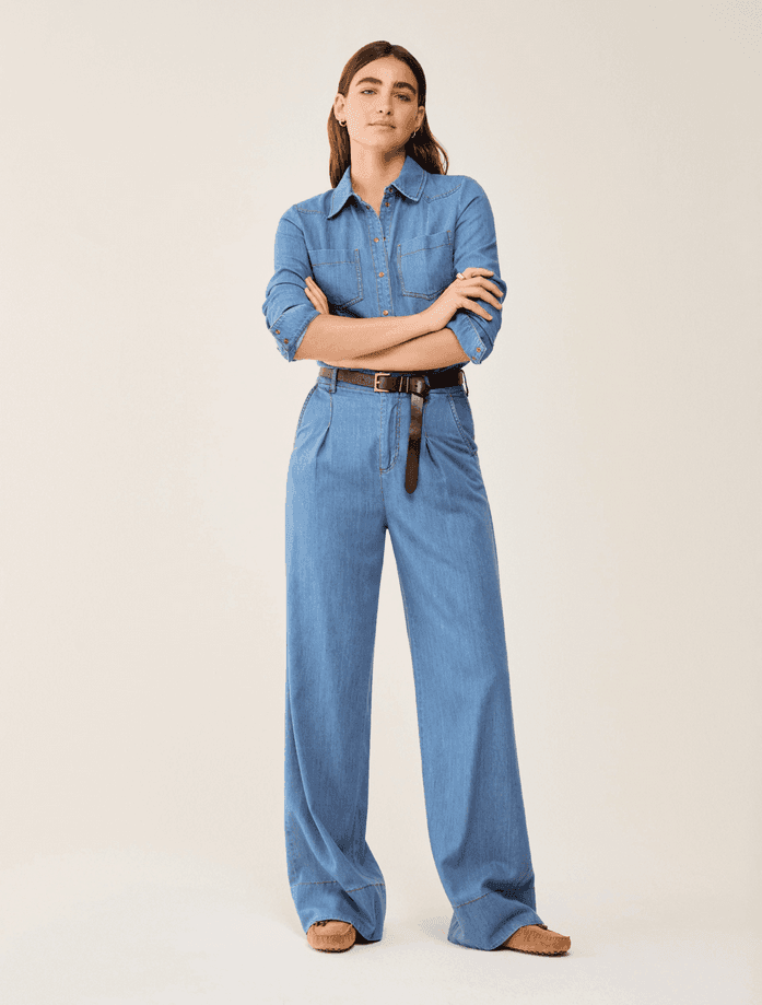 PENNYBLACK jeans ampi donna blu - 2
