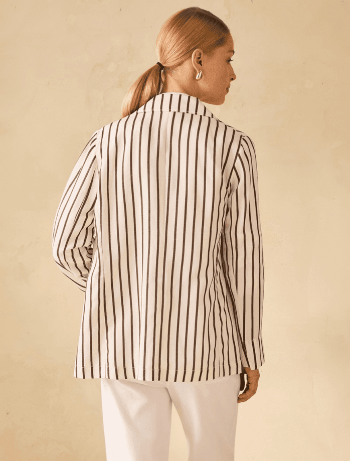 PENNYBLACK blazer in blend di lino donna avorio - 4