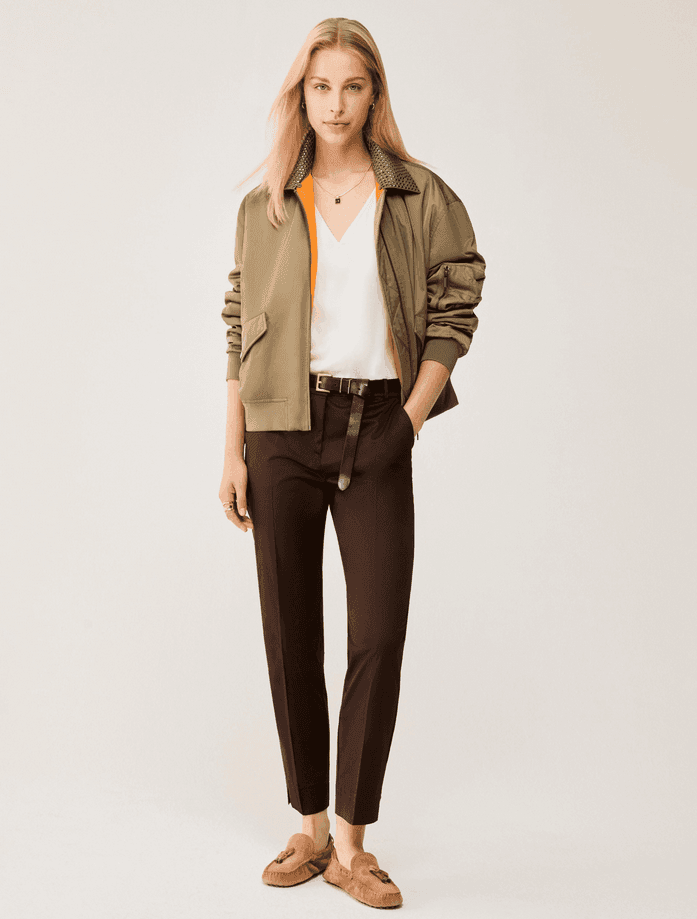 PENNYBLACK pantalone in raso donna cioccolato - 2