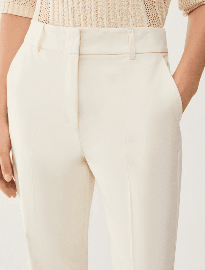 PENNYBLACK pantalone flare in raso donna avorio - 3